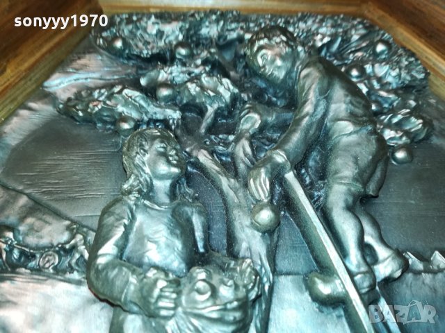 КАРТИНА ОТ ГЕРМАНИЯ-ДЪРВО И МЕТАЛ 1610211933, снимка 4 - Антикварни и старинни предмети - 34486699