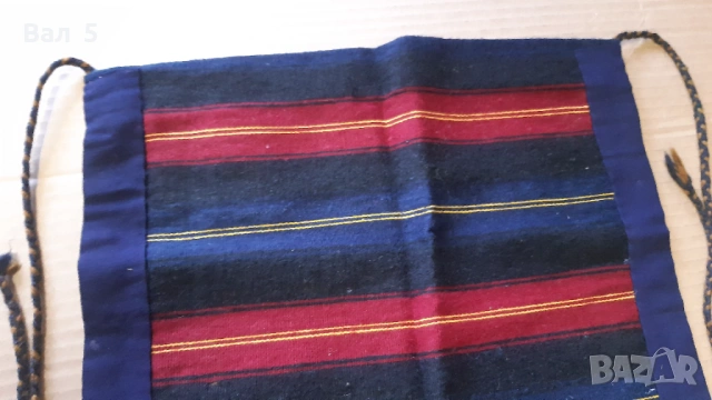 Автентична тъкана рядка вълнена престилка , носия, снимка 5 - Антикварни и старинни предмети - 54137161