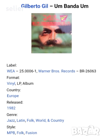 Предлагам ви една рядка плоча ,с песни изпълнявани на португалски език от бившия министър на култура, снимка 6 - Грамофонни плочи - 52284415