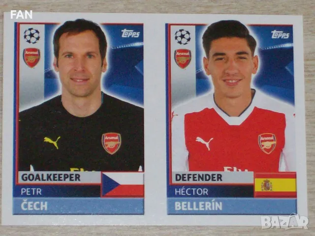 Футболни стикери Toops Шампионска лига сезон 2016/17 Арсенал, Тотнъм, ПСВ Айндховен, Спартак Москва, снимка 5 - Фен артикули - 48515754