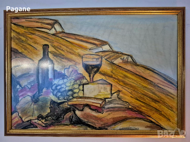 Картина "Побъркани светове" - Антон Дилов (59х42 см.), снимка 4 - Картини - 53302541