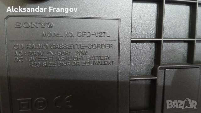 SONY CFD - V 27 L , снимка 13 - Радиокасетофони, транзистори - 53889289