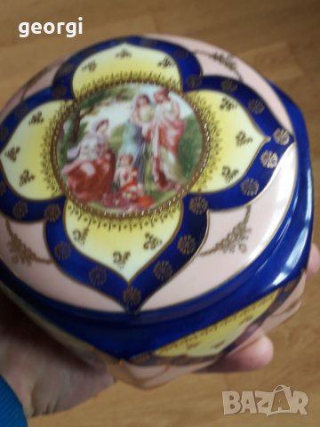 Порцеланова кутия за бижута с позлата , снимка 8 - Други - 34035268