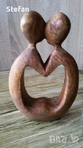 Дървена пластика "Влюбени", снимка 1 - Антикварни и старинни предмети - 39021851