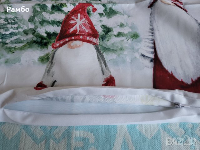 Коледна калъфка за възглавница-Полиестерна  с коледни мотиви., снимка 7 - Декорация за дома - 42169923