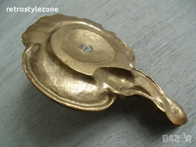 № 8000 стар метален / бронзов свещник   , снимка 5 - Други ценни предмети - 49979472