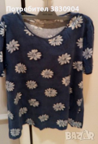 Блуза с къс ръкав, 100% памук, М, снимка 2 - Тениски - 42205913