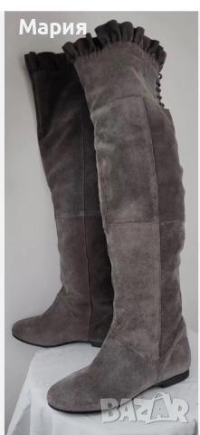 Дамски ботуши естествен велур
