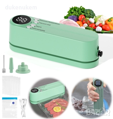 Преносим вакуумен уред 3 в 1 за твърди и течни храни, снимка 4 - Друга електроника - 51962630