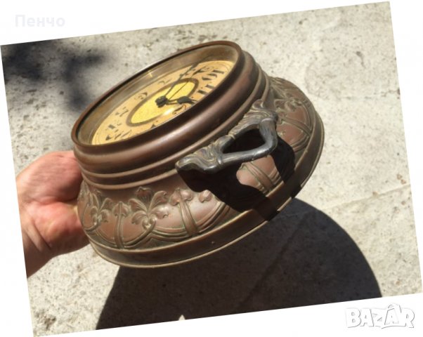 голям настолен часовник - будилник "JUNGHANS" , снимка 5 - Антикварни и старинни предмети - 37265048