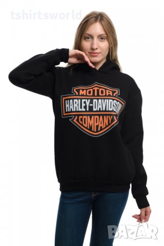 Нов дамски суичър с трансферен печат HARLEY DAVIDSON, мотори