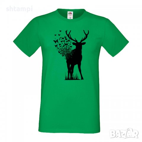 Мъжка тениска Deer Butterfly Елен Пеперуди,Изненада,Подарък,Празник , снимка 10 - Тениски - 36813830