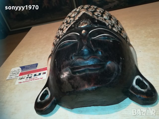 ГОЛЯМА маска стенна от дърво Буда декорирана 0311202206, снимка 15 - Колекции - 30664495