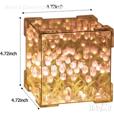 Очарователна нощна лампа лале – Многофункционално освежаване на вашето пространство, снимка 2 - Настолни лампи - 51760889