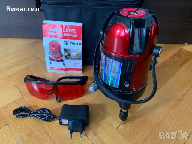 Самонивелиращ линеен лазерен нивелир DEKO LASER 4V 1H, снимка 2 - Измервателни инструменти - 42733012