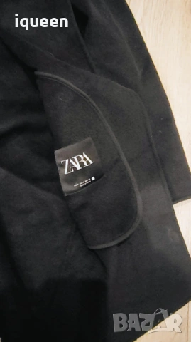 Zara черно палто, снимка 5 - Палта, манта - 53076725