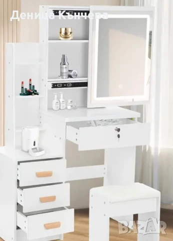 Модерна бяла тоалетка за грим разнообразие, снимка 6 - Тоалетки - 51197218