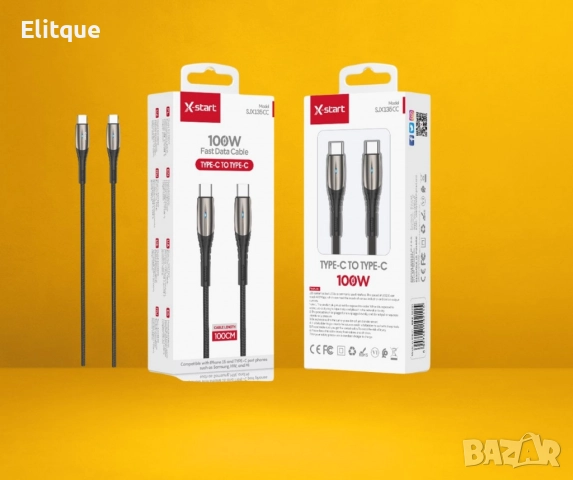 Кабел за бързо зареждане , SJX135CC , Type-C to Type-C, снимка 2 - Кабели и адаптери - 52840164