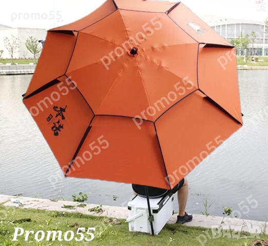 Чадър за плаж и риболов с чупещо рамо, УВ защита и тризъбец 220см., снимка 16 - Екипировка - 50639827