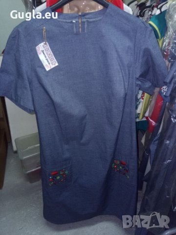 Дънкова рокля с бродерия шевици Милора, снимка 7 - Рокли - 11007918