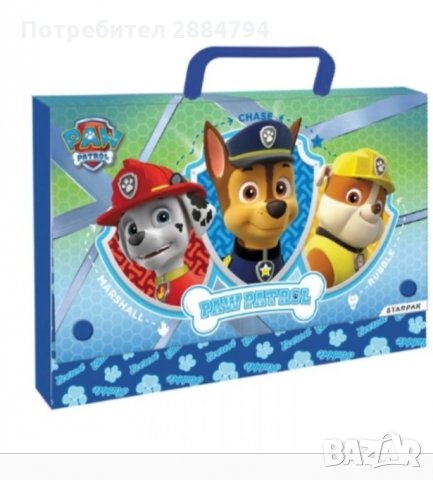 Картонена чанта -куфарче ,папка Пес Патрул/Paw Patrol, снимка 2 - Ученически пособия, канцеларски материали - 30902868