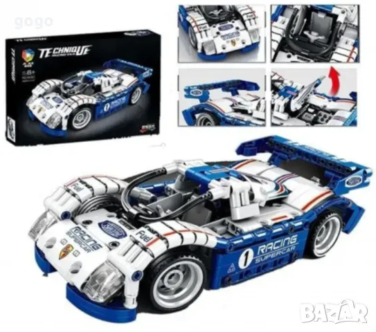 Конструктор с много части - Полицейска или състезателна кола, снимка 5 - Коли, камиони, мотори, писти - 48609908