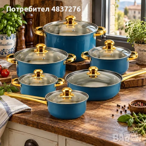Комплект тенджери и тиган