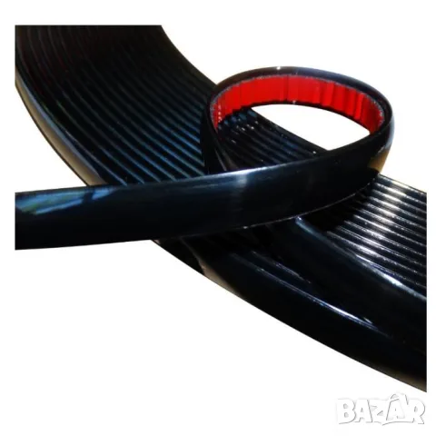 Черна декоративна лайсна за врата 25 mm x 15 m, снимка 4 - Аксесоари и консумативи - 55863227