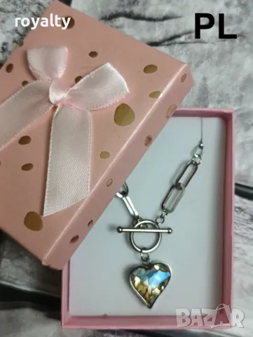 Масивно колие от неръждаема стомана с голям циркони сърце + подаръчна кутия, снимка 4 - Колиета, медальони, синджири - 49244925