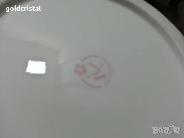 Стар български порцелан плато чиния дядо Мраз, снимка 5 - Антикварни и старинни предмети - 48656087