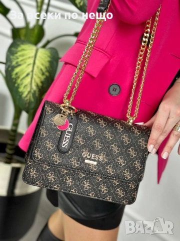 Guess Дамска Чанта С Дълга Дръжка Синджир За През Рамо Гес - Налични Различни Цветове Код E921, снимка 4 - Чанти - 51940191