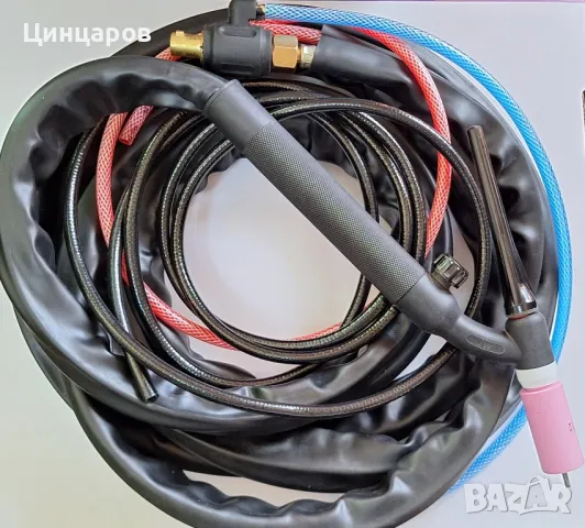 Аргон шланг Тиг-Виг с механичен кран, водно охлаждаем,гъвкава глава 