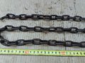 масивен стоманизиран синджир, окова 130 см, снимка 5