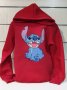 Нов детски суичър с дигитален печат Стич (Stitch) в червен цвят, снимка 1 - Детски анцузи и суичери - 38866727