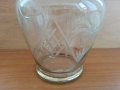  стъклена кана гравирана, снимка 3
