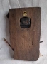 Стенен часовник от стар Орех и автентична Лозарска Ножица, снимка 4
