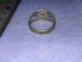 Стар СРЕБЪРЕН АЖУРЕН РЕТРО АРТ ПРЪСТЕН ВИСОКА ПРОБА СРЕБРО с ГНЕЗДО За ВГРАЖДАНЕ на КАМЪК 40545, снимка 15