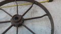 ковано масивно колело от каруца, двуколка, рало , снимка 12