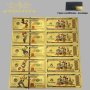 Сет 5 бр. Американски долар на Дисни - златно фолио, снимка 1 - Нумизматика и бонистика - 40580143