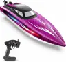 RC лодка за деца 2.4GHz LED водоустойчива непотъваема 40 мин игра – Лилаво, снимка 1