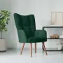 vidaXL Релакс стол, тъмнозелен, кадифе, снимка 2