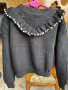 Кокетен елегантен  черен пуловер с перли , снимка 8