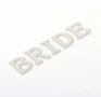 Перлени бели Букви „BRIDE“ за сватба, моминско парти за дреха надпис, снимка 1