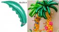 Зелено листо клон за направа на Палма фолио фолиев балон хелий или въздух парти рожден ден, снимка 1