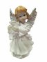 Статуетка Ahelos, Ангел с арфа, Керамика, 17 см, снимка 1 - Подаръци за кръщене - 42221541