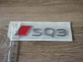 емблема Audi SQ3 нов стил сребристо с червено, снимка 3