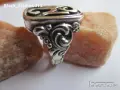 Сребърен пръстен с инициали, снимка 3