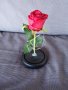 Изкуствена роза с дървена основа LED осветление. 3 ААА, снимка 5