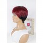 Къса червено-черна перука с бретон Чери, снимка 2