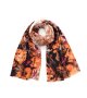 Дамски шал в оранжево и кафяво с ефектен принт Art of polo, снимка 1 - Шалове - 42650845